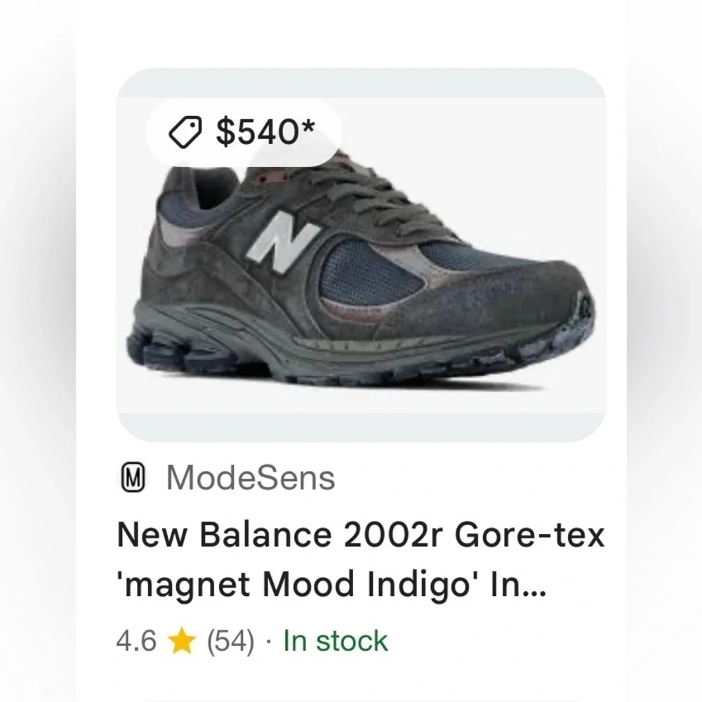 Womens New Balance 2002R Gore Tex Shoes Magnet Mood Indigo Sneaker Viral Running